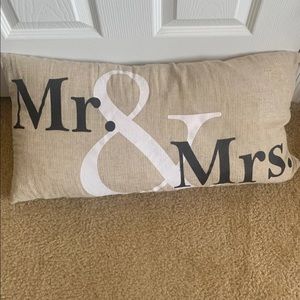 Me & Mrs decorative pillow